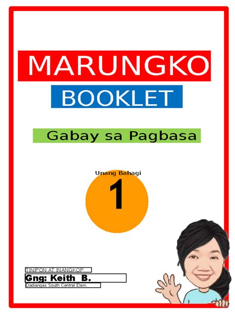 Marungko-Booklet-1-4-2 - MARUNGKO BOOKLET Gabay sa Pagbasa Unang Bahagi 1 TINIPON AT INANGKOP ...