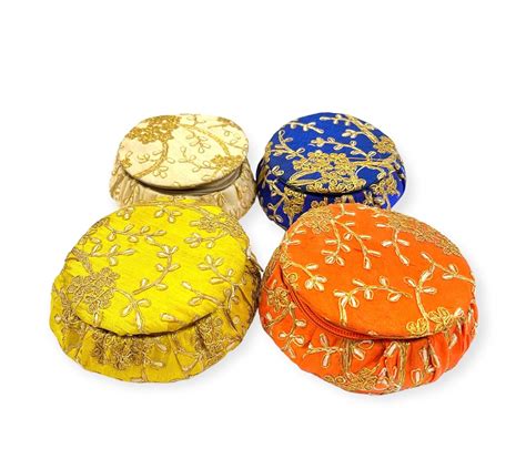 Sakshi Creations Wooden Embroidery Matki shape Bangle Box Jewellery ...