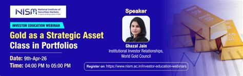 Gold as a Strategic Asset Class in Portfolios - National Institute of ...