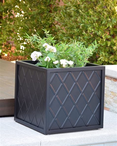 Hanamint Tuscany Outdoor 24" Large Square Planter Box | Neiman Marcus