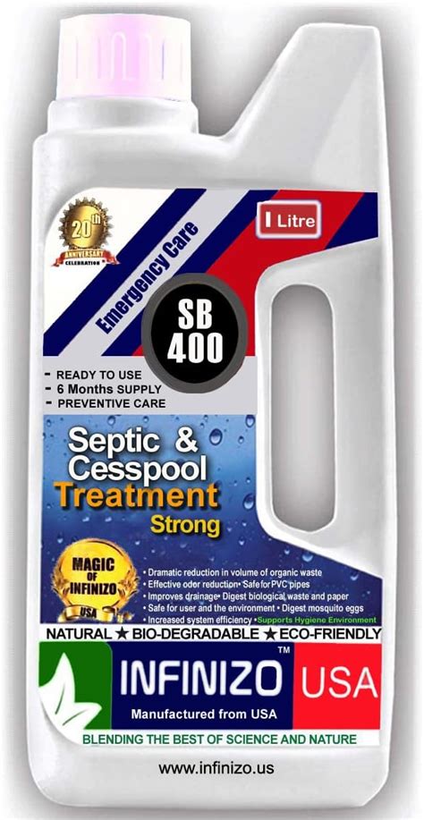 Infinizo USA SB 400 Natural Bacterial Septic Tank Cleaner & Treatment ...