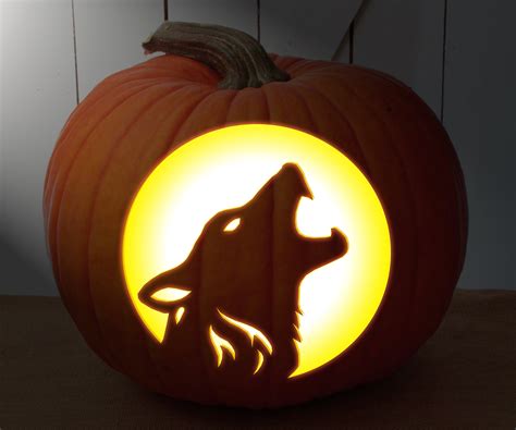 Pumpkin Carving Templates Wolf