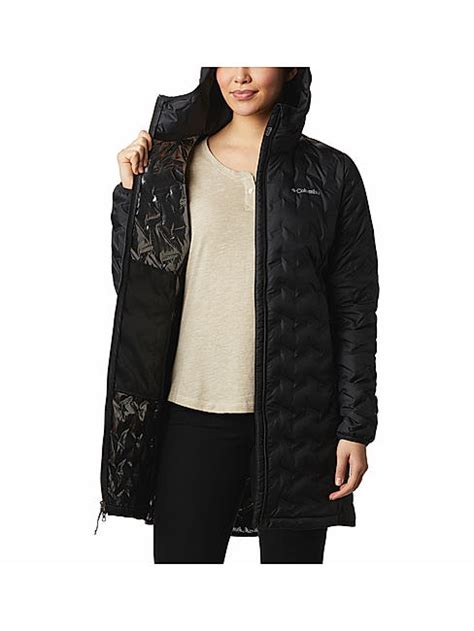 Buy Black Delta Ridge Long Down Jacket for Women Online at Columbia ...