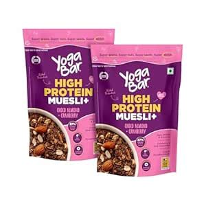 Yogabar Choco Almond High Protein Muesli – Pack of 2 (850g Each) | 23g ...