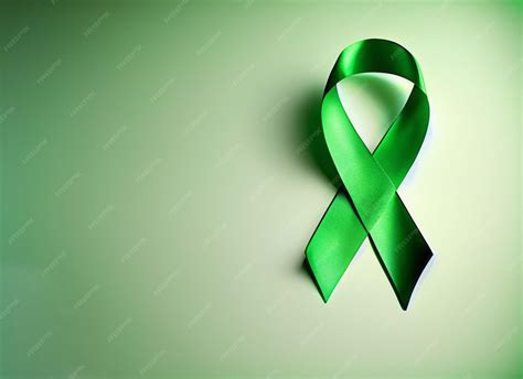 Premium AI Image | Green ribbon for awreness of World Mental Health Day