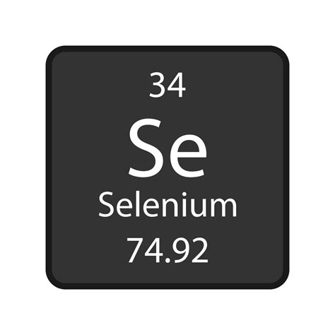 Selenium symbol. Chemical element of the periodic table. Vector ...