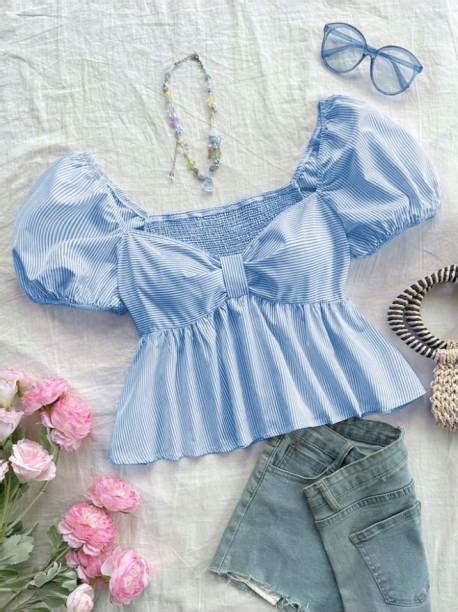 Puff Sleeve Tops - Buy Puff Sleeve Tops online at Best Prices in India ...