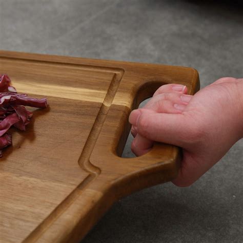 HBlife Extra Thick Acacia Wood Cutting Board for Kitchen with Handles ...