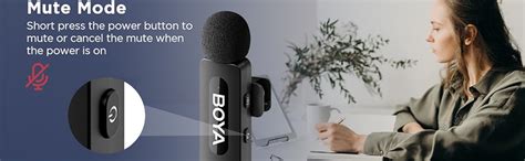 BOYA BY-V10 2.4 ghz Omnidirectional Wireless Microphone System with a ...