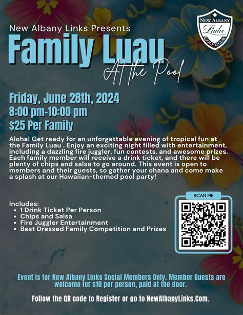 Family Luau at the Pool- Member & Member Guests Only - New Albany Links ...