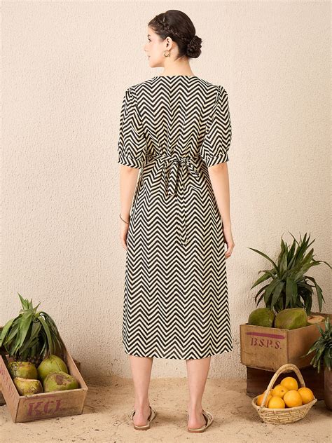 Pure Cotton Wrap Midi Dress