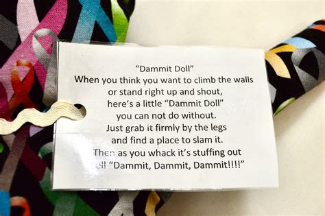 Dammit Doll Cancer, Darn It Doll, Stress Relief Toy, Stress Relief Gift ...