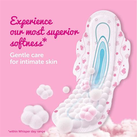 Whisper Ultra Skin Love Soft Sanitary Pads for Women XL+, 30 Count ...