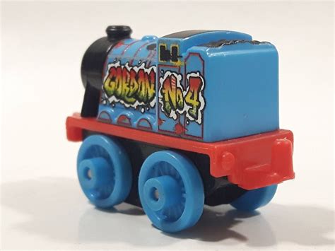 2014 Thomas & Friends Minis #4 Gordon Graffiti Blue 2" Long Plastic Die ...