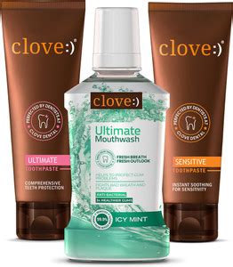 Clove Sensitivity Relief, Anti Cavity Toothpaste & Ultimate Mouthwash ...