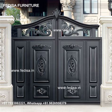 Loha Gate Design Modern Iron Fence Designs Double Door Grill Gate Pipe ...