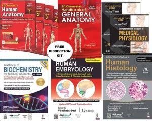 M.B.B.S 1ST Year Set With Free Dissection Kit {1 Human Anatomy (BD ...