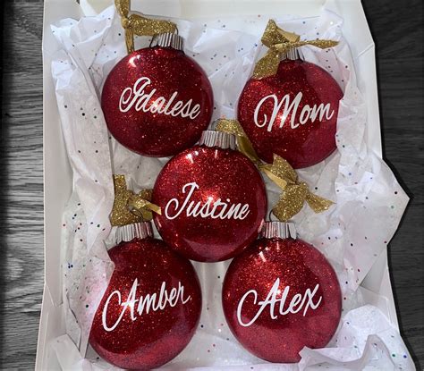 Personalized Name Ornaments ! Set of 4 - Etsy | Fancy christmas ...