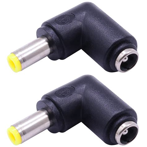 QJZXUEZHEN 2Pcs DC Power Connector Adapter 90 Degree Angle 5.5mm x 2 ...