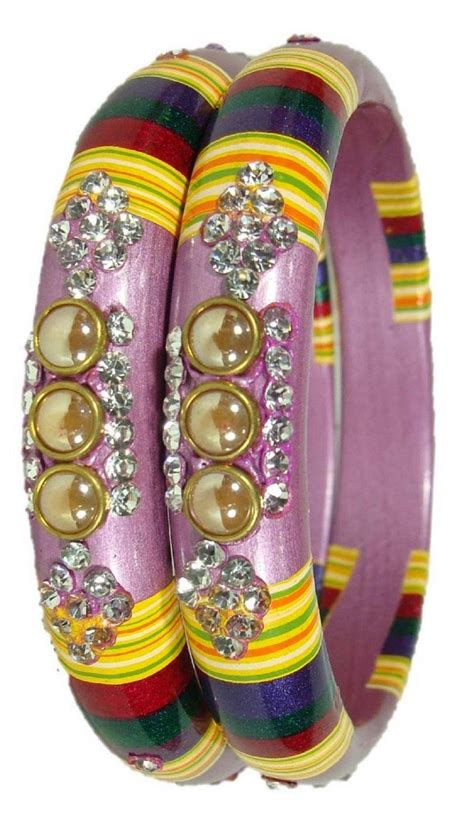 Sukriti Rajasthani Mauve Lac Bangles for Women (Set of 2) – Sukriti Store