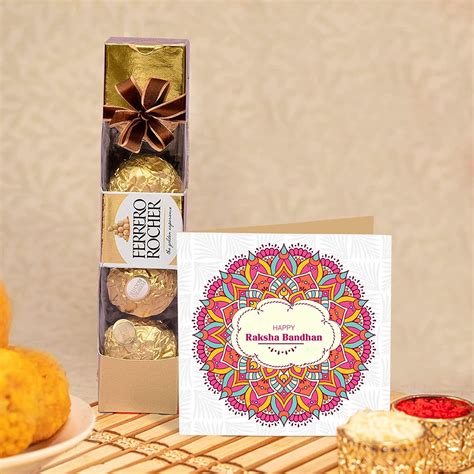 Buy | Rakhi Gift for Sister with Chocolate - Rakshabandhan Gifts | Tied ...