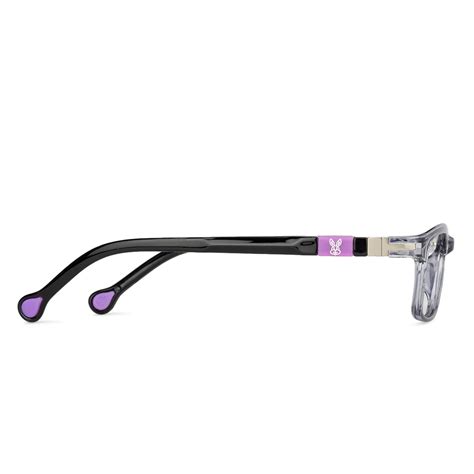 Buy Kids Glasses: Grey Transparent Black Purple Full Rim Rectangle Kids ...