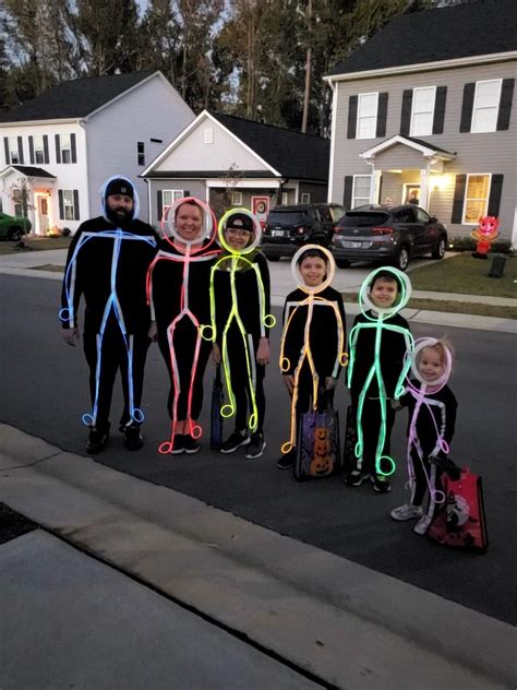 Diy glow in the dark stick figure costume – Artofit