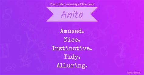 The hidden meaning of the name Anita | Namious