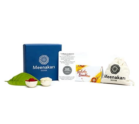 Meenakari Sterling Silver Evil eye (nazariya) Rakhi for brother ...