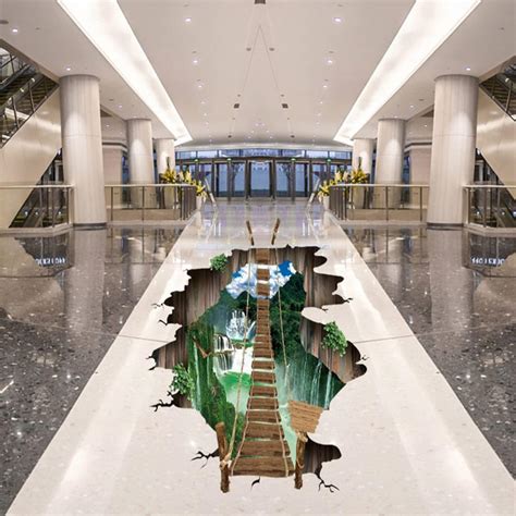 CAICOME Creative 3D Forest Suspension Bridge Floor Sticker India | Ubuy