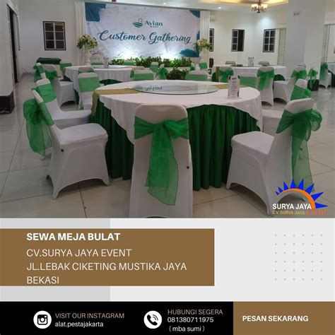 Menyewakan Meja Bulat Kebon Baru Tebet Jakarta Selatan