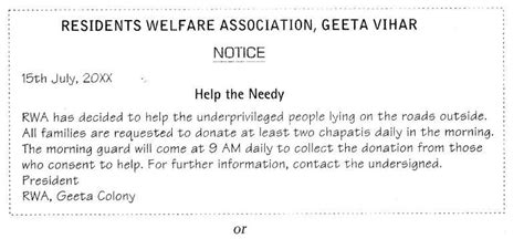 You are President ,Resident Welfare Association Geeta Vihar .Recently ...