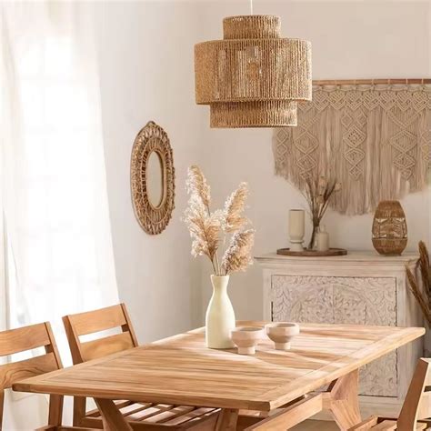Raffia Pendant Lamp & Rattan Webbing Ceiling Raffia Lamp – BALBENI