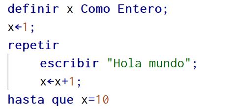 Image result for Algoritmos Cortas Con Repitir En PSeInt