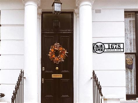 Buy Personalized Metal Name sign, Custom House Number Sign, Address ...