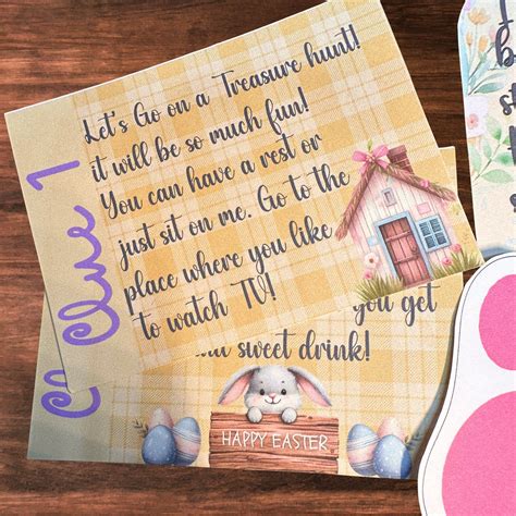 Printable easter egg hunt downloadable clues for scavenger hunt – Artofit