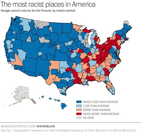 The most racist places in America, according to Google - The Washington ...