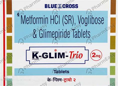 K Glim Trio 2mg Strip Of 15 Tablets: Uses, Side Effects, Price & Dosage ...