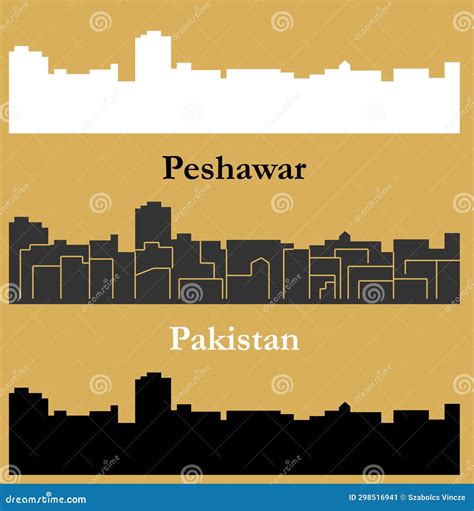 Peshawar, Pakistan stock illustration. Illustration of contour - 298516941