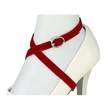 DRAGON SONIC Women'S Detachable Suede Shoe Strap, High Heels Anti-Loose ...