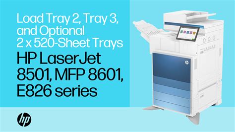 HP LaserJet Managed MFP E826, E82650, E82660, E82670 - Load paper to ...