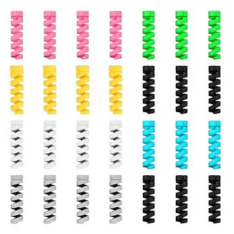 Lapster 28 pcs Mix Spiral Charger Cable Protectors