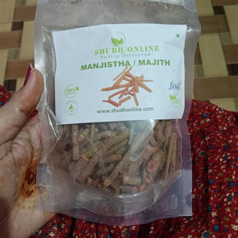Shudh Online Manjistha Root, Majith Organic, Indian Madder (50 Grams ...
