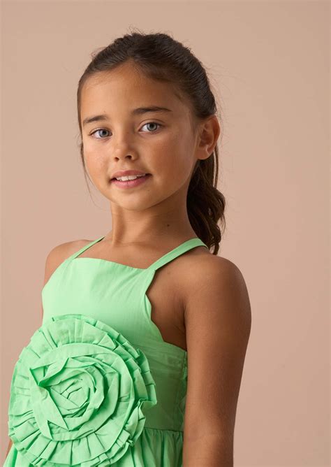Angel & Rocket Girls Solid Green Dresses