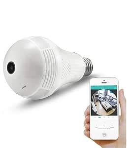 Buy Ervmtech 360 Degree 1080p HD WiFi Wireless Panoramic Bulb 360° IP ...