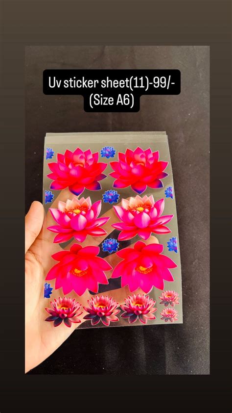 Uv sticker sheet-11 (A6 Size) – Resin Raw Material