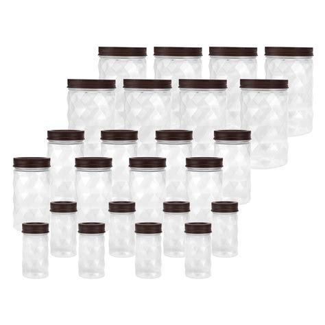 Cutting EDGE Twister Airtight Jar, Set of 24 Pieces 250mlx8 + 500mlx8 ...