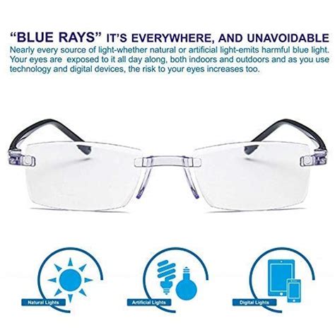 Buy KEW Blue Block Anti Reflective Reading Glasses, Unbreakable, Long ...