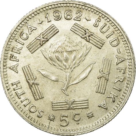 Five Cents 1962, Coin from South Africa - Online Coin Club