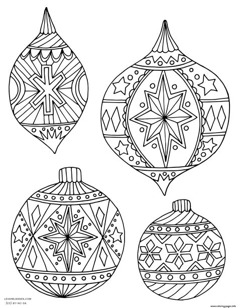 Printable Ornaments To Color
